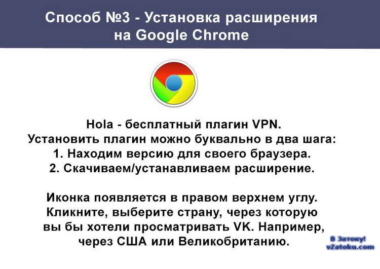 Hola VPN блокировка Вконтакте