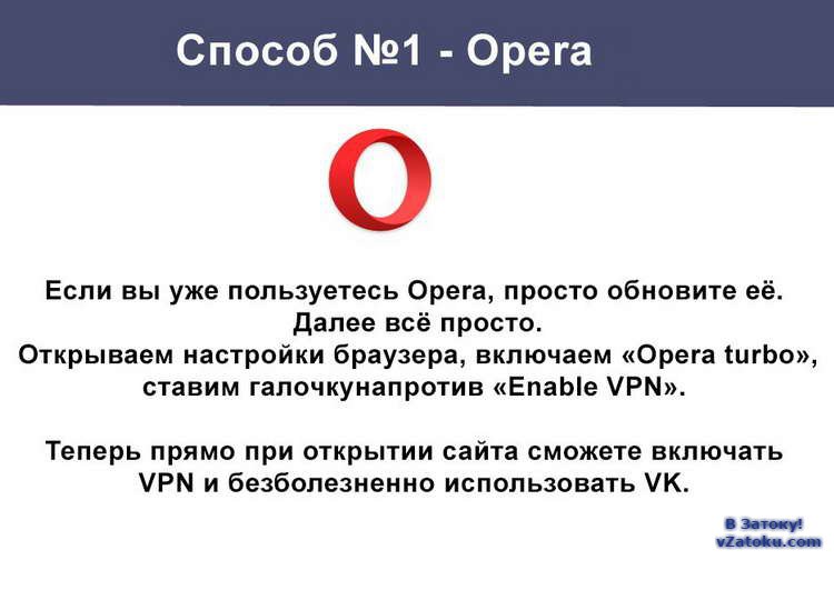 Опера блокировка Вконтакте